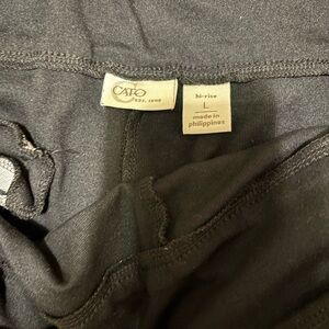 Cato Black High-Rise Capri Leggings - Stretch Fit